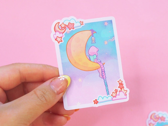 Magical Girl Waterproof Pastel Kawaii Die Cut Sticker | Laptop Decals