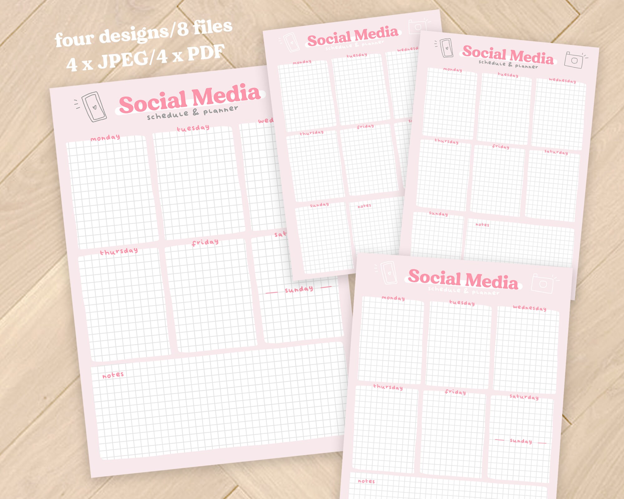 Printable Social Media Weekly Planner Social Media Planner | Etsy