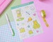 Froggo & Bear Waterproof Vinyl Sticker Sheet ~ Kawaii Planner Sticker Sheets ~ Cute Stationery ~ Kawaii Planner Stationery ~ Katnipp