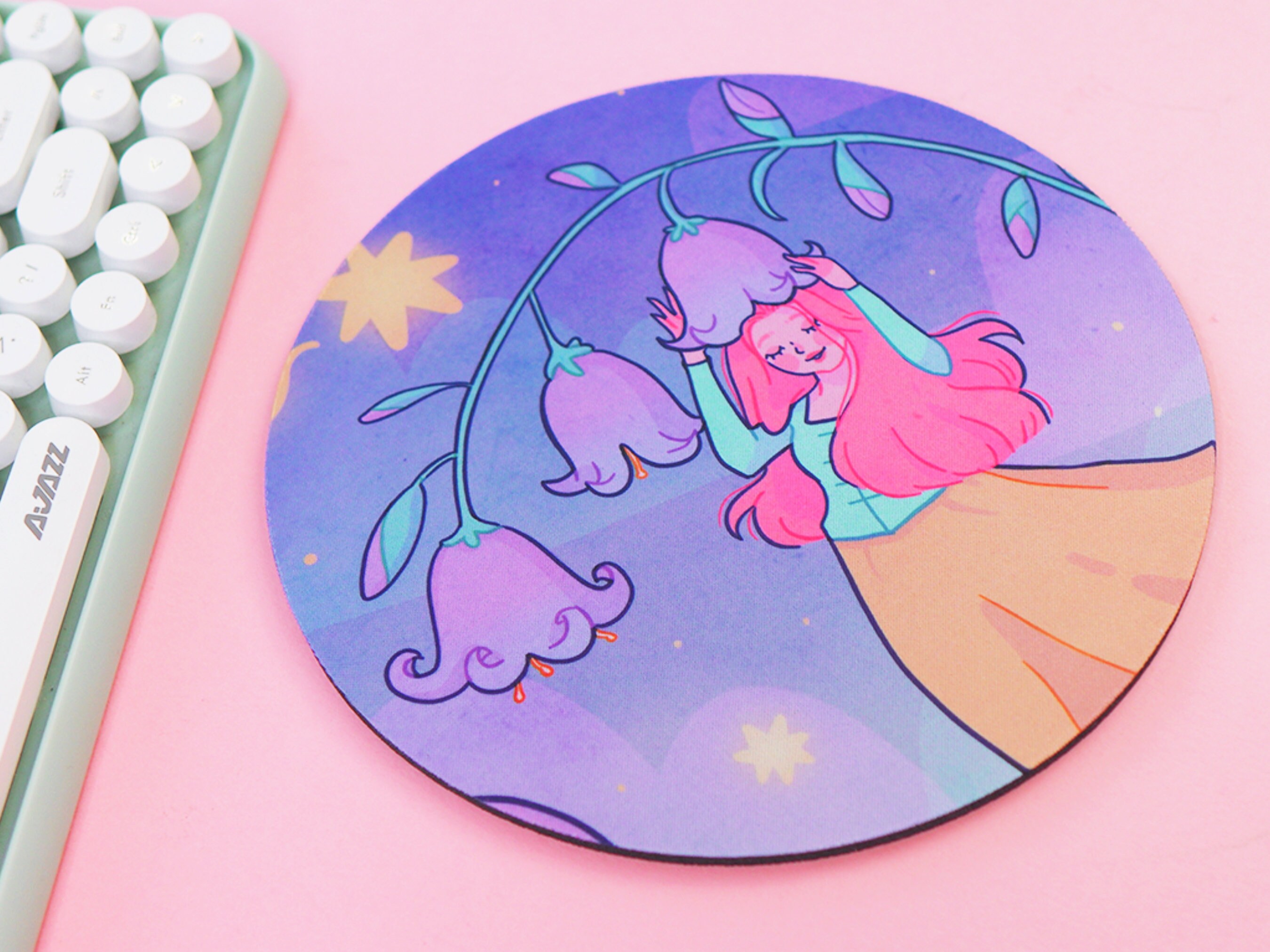 In The Bluebells Magical Girl Rectangle Mouse Mat