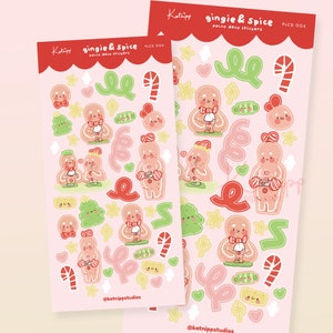 Waterproof Christmas Stickers ~ Kawaii Christmas Polco Deco Stickers ~ Confetti Christmas Stickers ~ Cute Christmas Planner Stickers