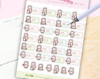 Content Planning Sticker Sheet - Social Media Essentials - MISC 006