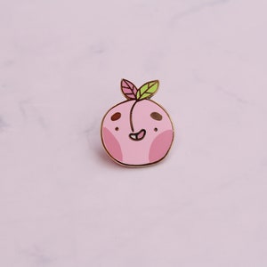 Cute Peach Enamel Pin Kawaii Enamel Pin Hard Enamel Life is Peachy ...