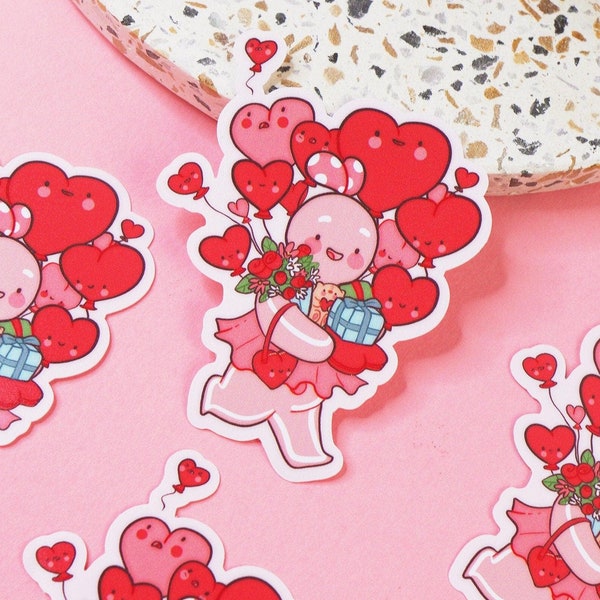 Spice in Love Valentines Waterproof Vinyl Die Cut Sticker  ~ Cute Gingerbread Date Night Sticker ~ Die Cut Planner stickers