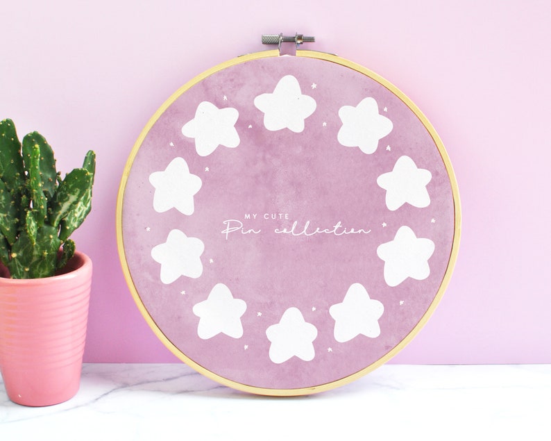 Pin Display Cute Unique Enamel Pin Board Enamel Pin Hoop Etsy