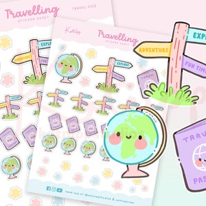 Adventure Travel Planner Stickers ~ Deco Vacation Stickers ~ Holiday Planner Stickers ~ Emoji Bullet Journal Travelling Stickers ~ Bujo