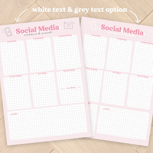 Printable Social Media Weekly Planner Digital Download, Social Media ...