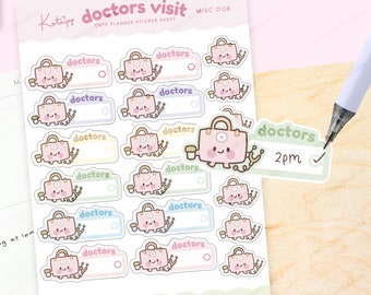 Doctor's Appointment Planner Sticker Sheet - Medical Organiser - MISC 008