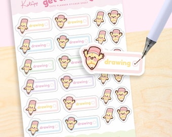 Künstler-Planer-Sticker | Stickerbogen für Zeichen- und Kreativhobbys