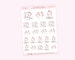 Laundry Home Chore Planner Stickers - Cute Planner Stickers - Emoji Mood Planner Stickers - Ironing, washing Kawaii Planner KATNIPP 004