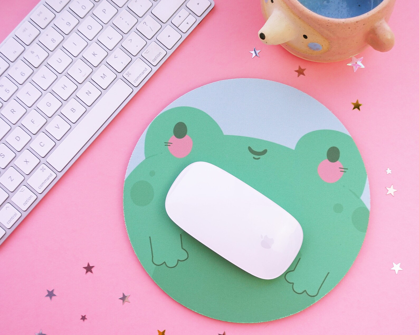 Kawaii Frog Mouse pad Cute Frog Mouse Mat Cute Frog Etsy