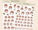 Cute Chubby Mushroom Emoji Planner Stickers - Autumn - Fall Stickers - Magical - Fantasy - Magical - Shroomie - Katnipp Planner Polco Deco