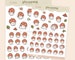 Cute Chubby Mushroom Emoji Planner Stickers - Autumn - Fall Stickers - Magical - Fantasy - Magical - Shroomie - Katnipp Planner Polco Deco 