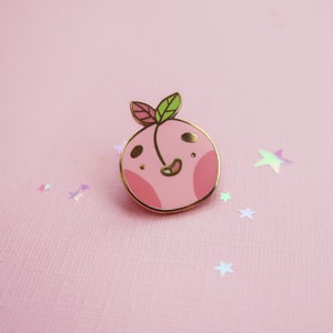 Cute Peach Enamel Pin Kawaii Enamel Pin Hard Enamel Life is Peachy ...