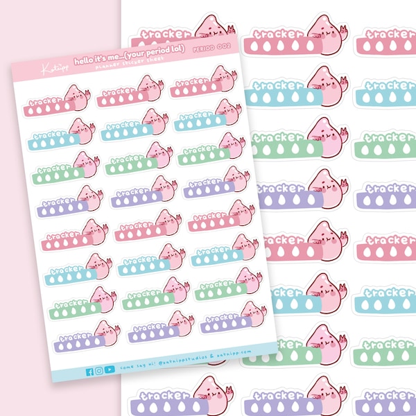 Period Tracker Cycle Planner Stickers - Period Tracker - Women Planner Stickers - Women Ovary planner stickers - Period 002