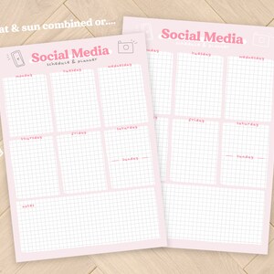 Printable Social Media Weekly Planner Digital Download, Social Media ...