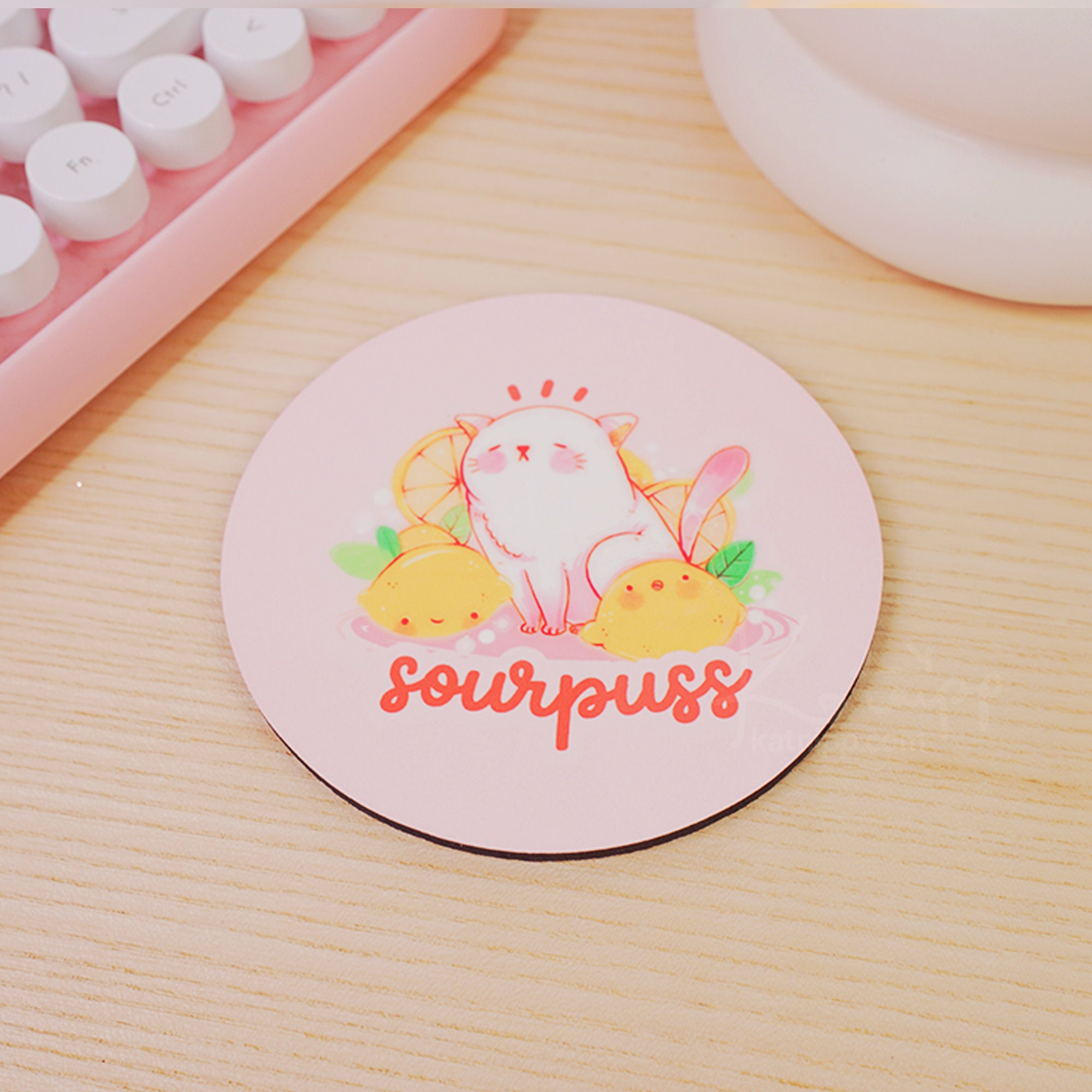 Cute Cat Coaster Cat Decor Kawaii Desk Decor Kawaii Cat Etsy