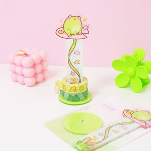 Kawaii Frog Washi Stand ~ Desk Accessory - Katnipp Illustrations