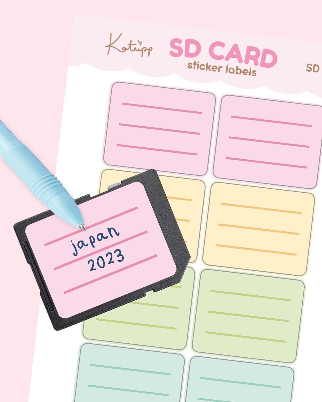 SD Card Organisation Stickers - Etsy