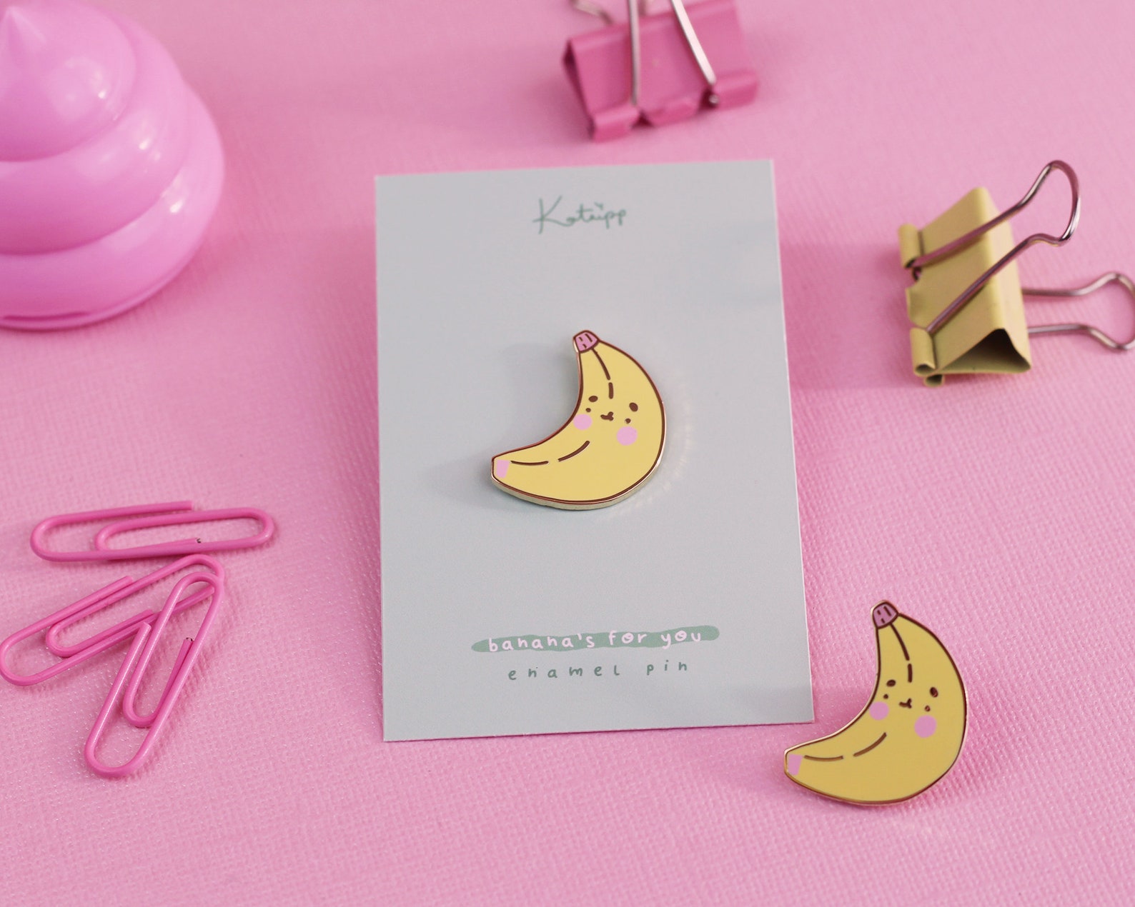 Kawaii Banana Enamel Pin Cute Enamel Pin Fruit Enamel Pins | Etsy
