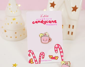 Little Candy cane Hot Chocolate Enamel Pin