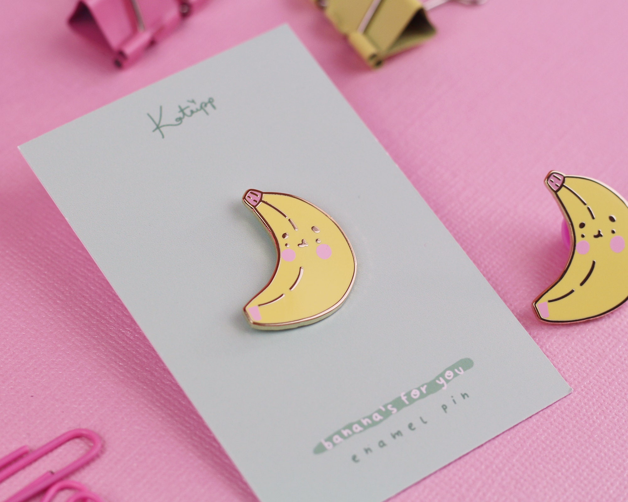 Kawaii Banana Enamel Pin Cute Enamel Pin Fruit Enamel Pins | Etsy