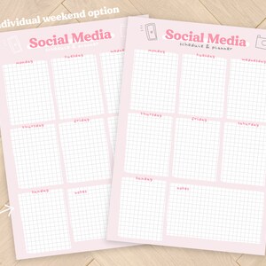 Printable Social Media Weekly Planner Digital Download, Social Media ...