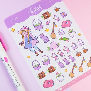 The Pastel Witch Planner Sticker Set - Pagan - Witch - Stickers - Sheet - Planner Stickers - Witch Life - Witch stickers PW001