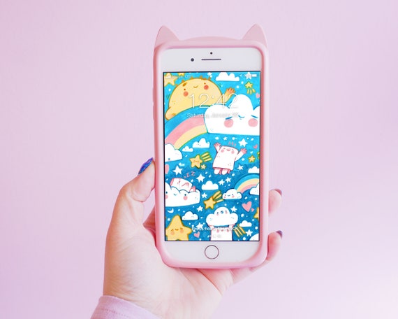 Kawaii Digital Phone Wallpaper Background Digital Download Kawaii