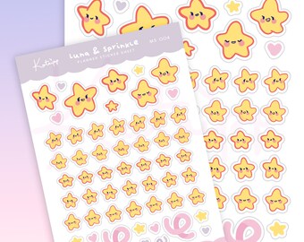 Stars and Sparkles Sticker Sheet Star StickersBujo StickersConfetti StickersPlanner Stickers