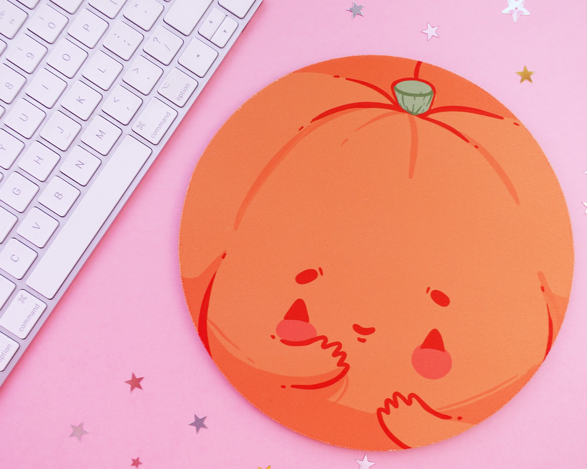 Kawaii Pumpkin Mouse Pad Halloween Mouse Mat Cute Fall Etsy