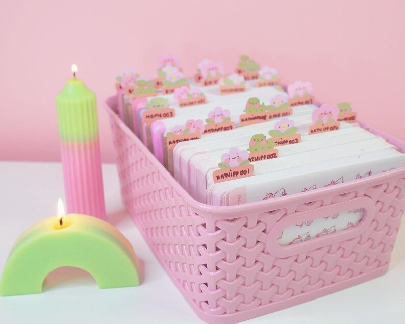 Mixed Plant Pot Friends Index Tabs ~ ID001 - Katnipp Illustrations