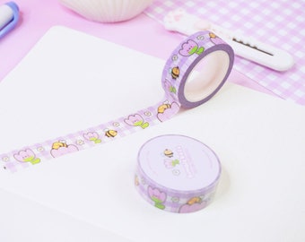 Hommel Gingham Lila Washi Tape ~ Kawaii stationair ~ schattige Washi tape ~ Kawaii Washi tape ~ schattige Washi tape ~ Koreaans geïnspireerd stationair