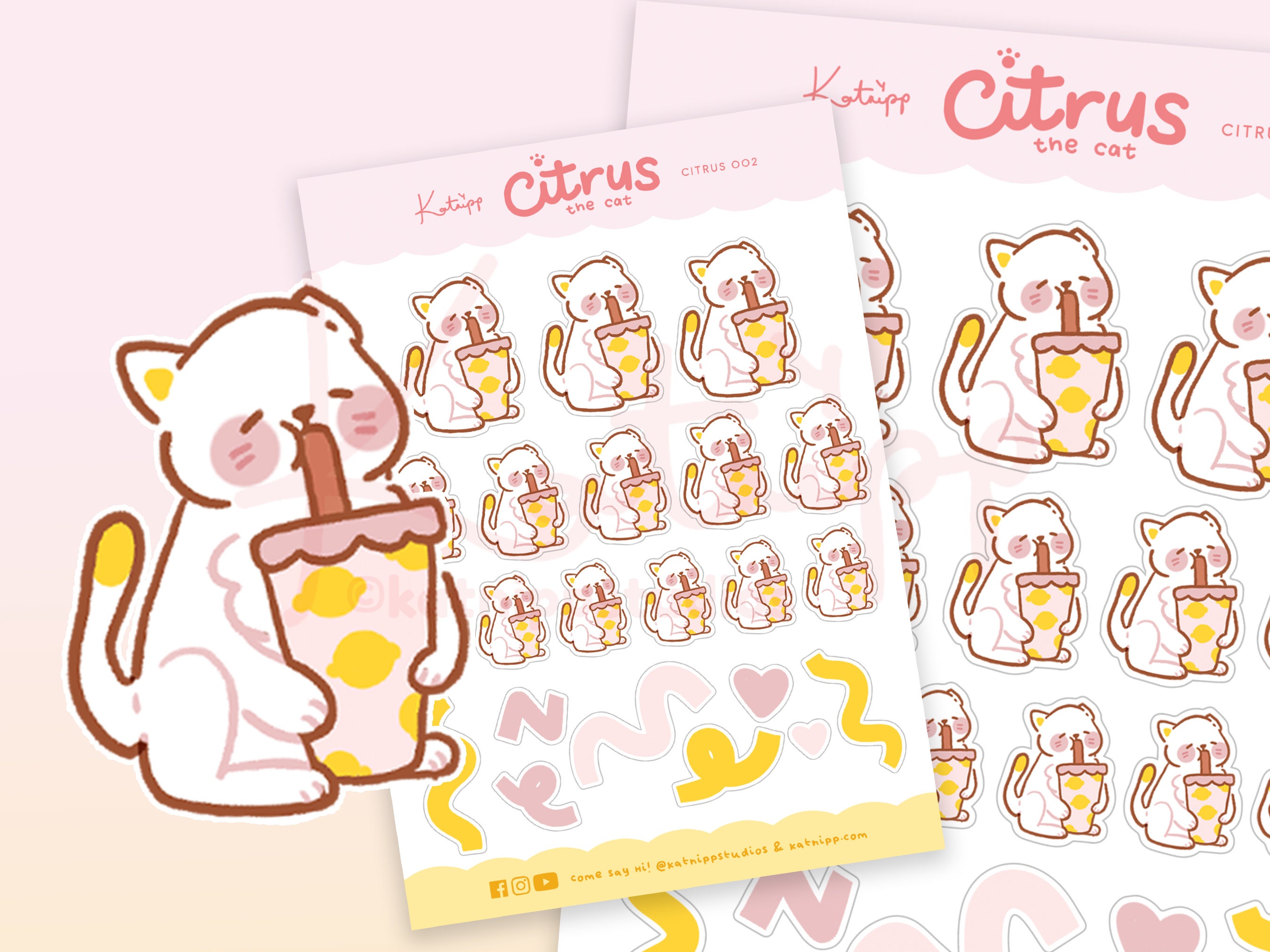 Citrus The Cat Planner Sticker - CITRUS 003 – Katnipp Studios