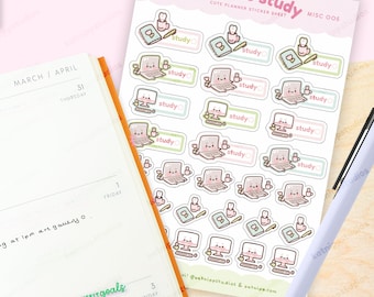 Study Time Sticker Sheet - Planner Essentials - MISC 005