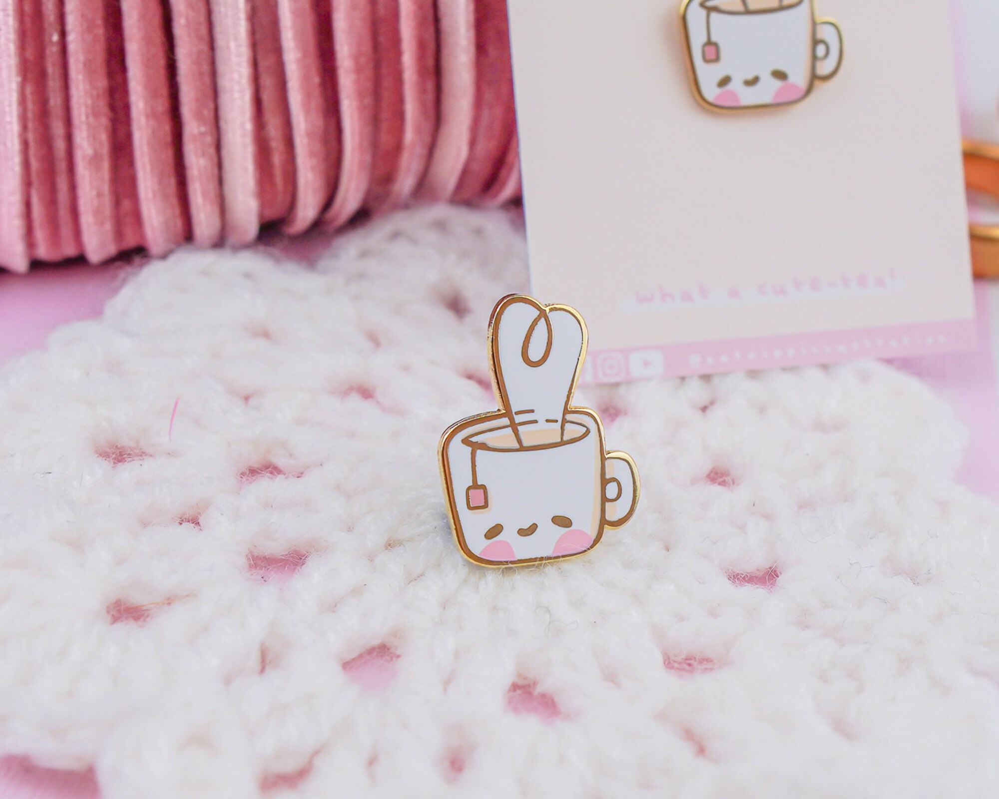 Cutea Enamel Pin Kawaii Tea Enamel Pin Cute Enamel Lapel Etsy UK