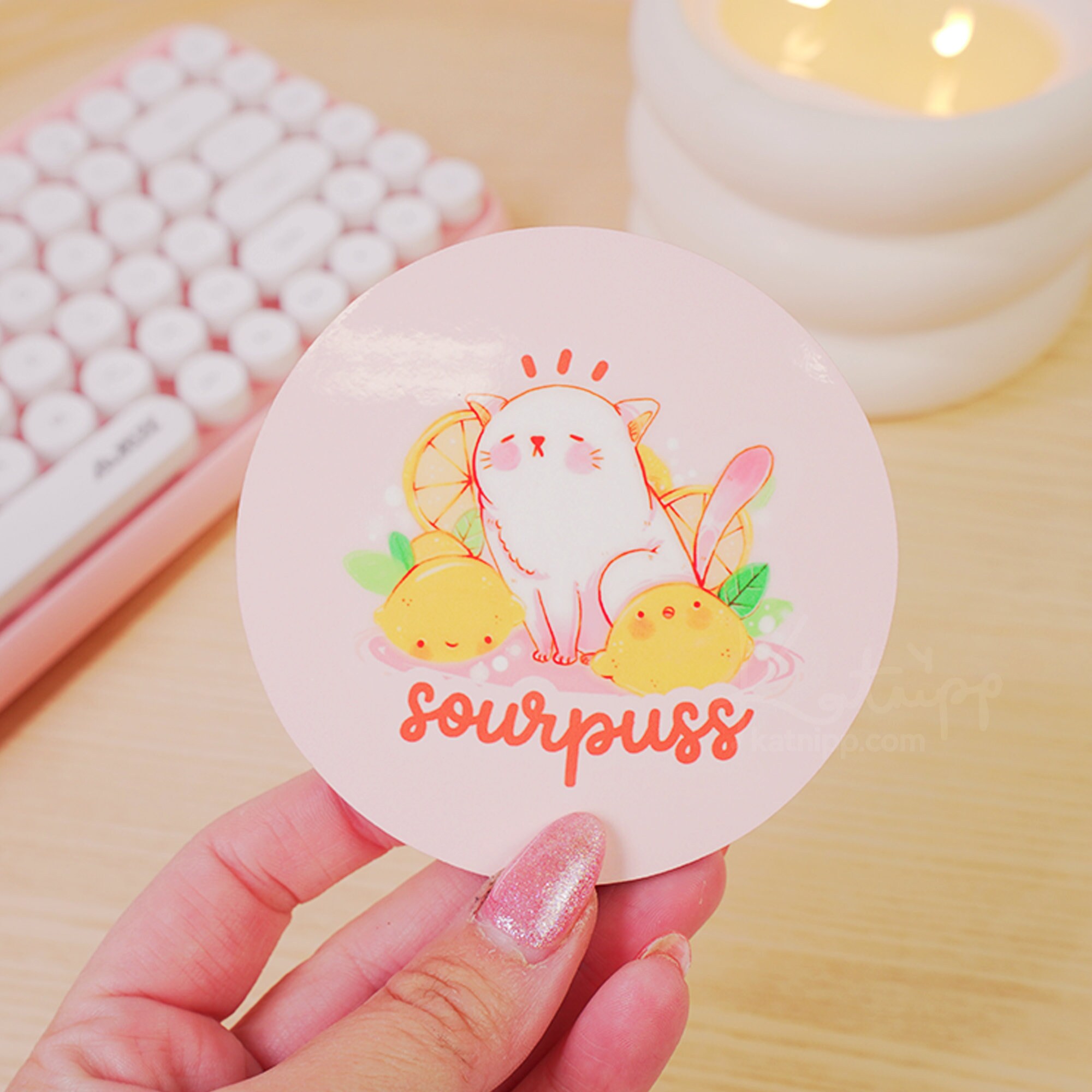 Cute Cat Coaster Cat Decor Kawaii Desk Decor Kawaii Cat Etsy