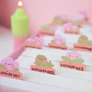 Mixed Plant Pot Friends Index Tabs ~ ID001 - Katnipp Illustrations