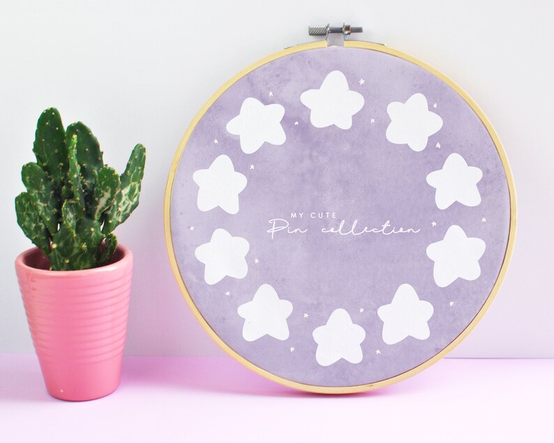 Pin Display Cute Unique Enamel Pin Board Enamel Pin Hoop - Etsy UK