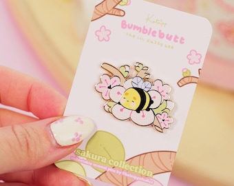 Bumblebutt Sakura Branch Enamel Pin