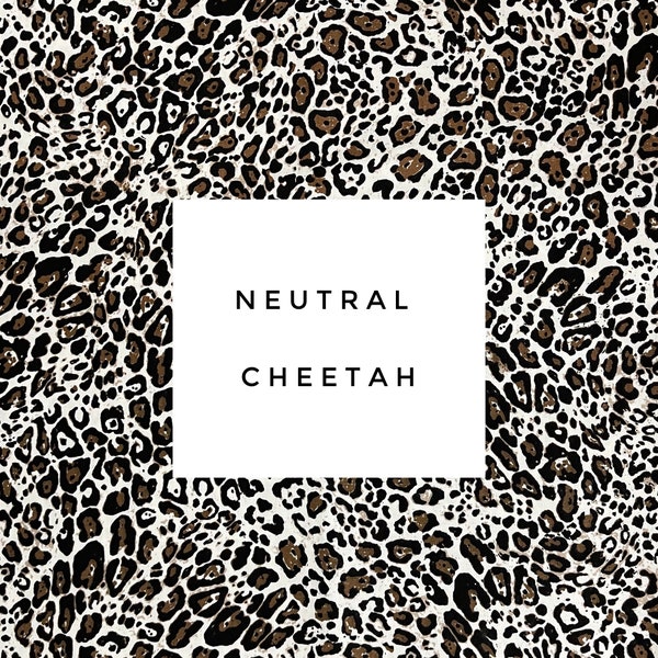 Custom Fitted Bible Cover – Neutral Cheetah Print, Under 9.9" Tall