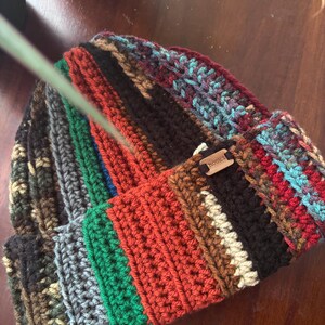 Ribbed crochet beanie