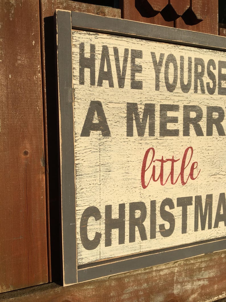Have Yourself a Merry Little Christmas Painted Wood Sign - Etsy