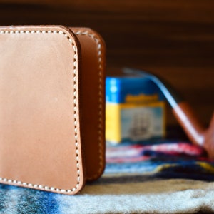 KISS Bifold Card Wallet -- Lederen Card Wallet -- Minimalistische Everyday Carry -- Leather Wallet -- Leather Card Holder