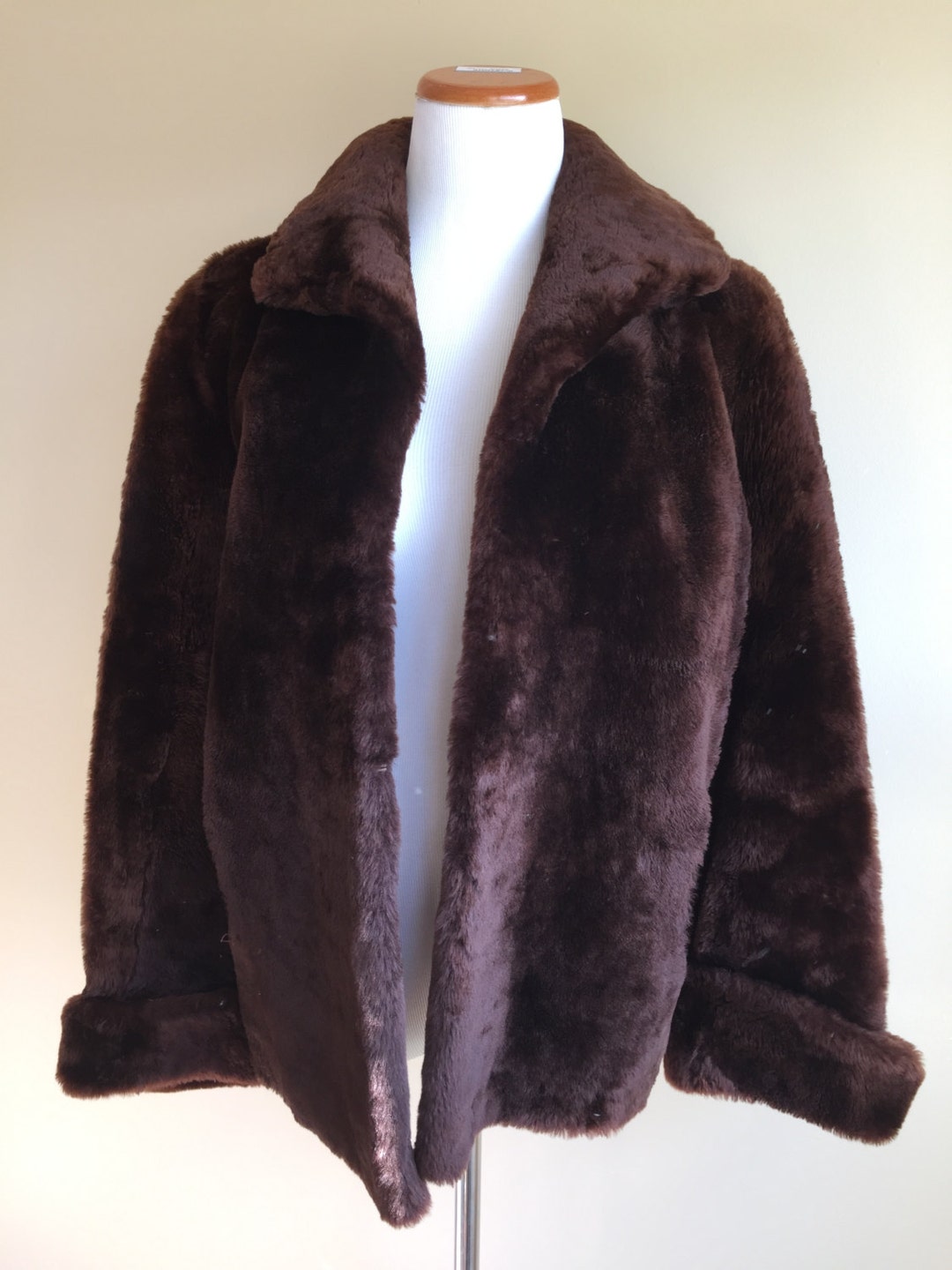 Vintage 1960s Faux Fur Coat With Silk Lining - Etsy