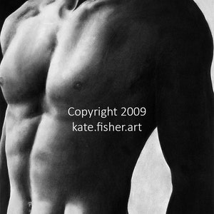 Original Fine Art Drawing - "Charcoal Man"