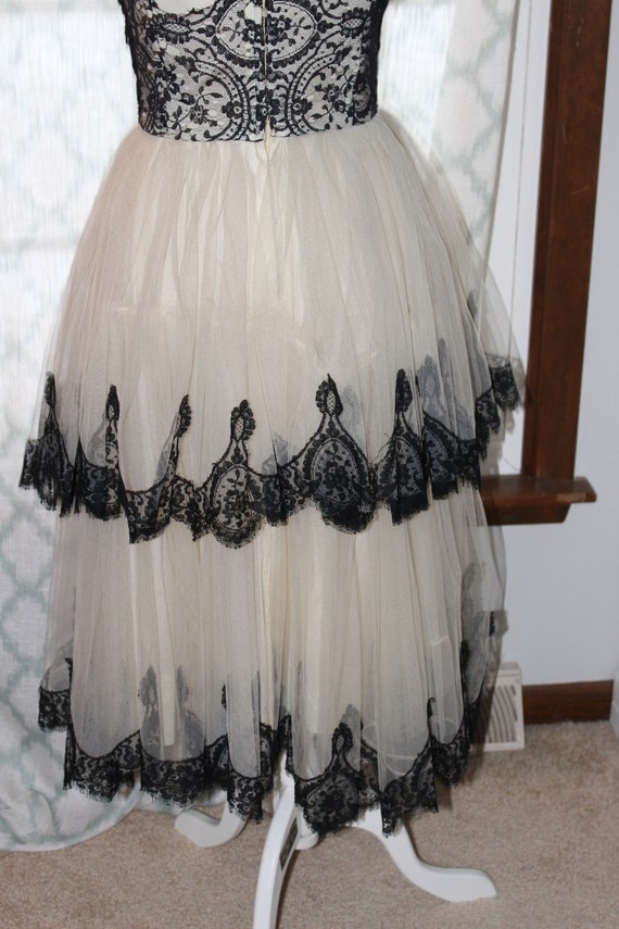 Amazing Vintage Prom/Cocktail Dress with Tulle an… - image 5