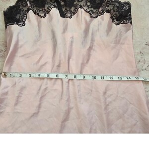 Girlie Chic Vintage Victoria's Secret Angels Pink Slip Dress Black Lace & Bows image 11