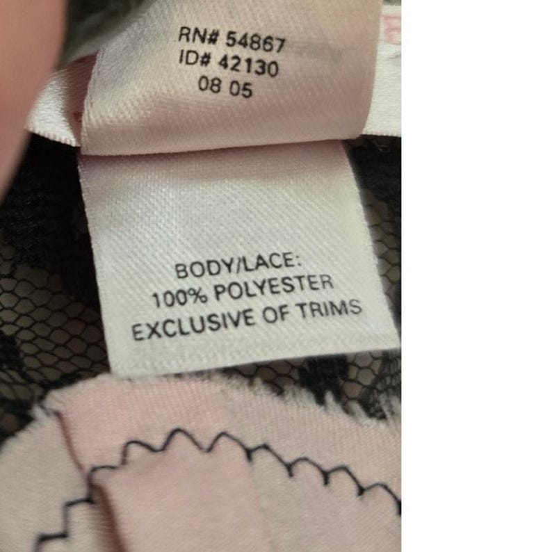 Girlie Chic Vintage Victoria's Secret Angels Pink Slip Dress Black Lace & Bows image 8