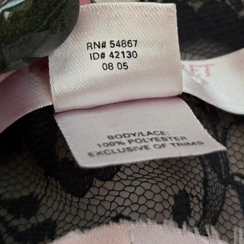 Girlie Chic Vintage Victoria's Secret Angels Pink Slip Dress Black Lace & Bows image 7